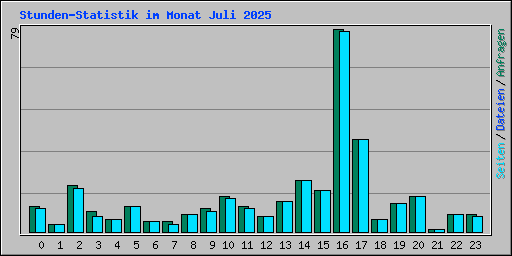 Stunden-Statistik im Monat Juli 2025