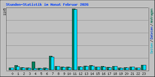 Stunden-Statistik im Monat Februar 2026