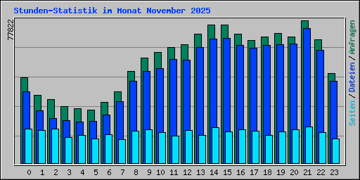 Stunden-Statistik im Monat November 2025