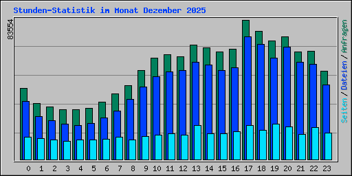 Stunden-Statistik im Monat Dezember 2025