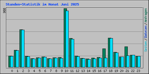 Stunden-Statistik im Monat Juni 2025