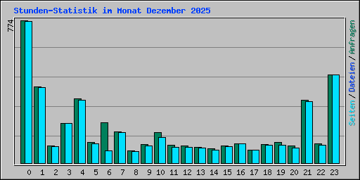 Stunden-Statistik im Monat Dezember 2025
