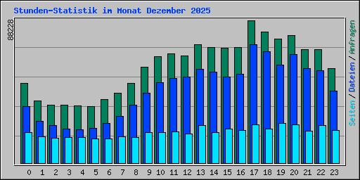 Stunden-Statistik im Monat Dezember 2025