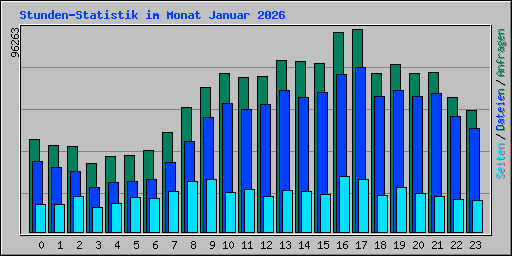 Stunden-Statistik im Monat Januar 2026