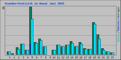 Stunden-Statistik im Monat Juni 2025