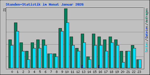 Stunden-Statistik im Monat Januar 2026
